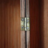 Carved wooden box with lock