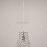 Suspension en verre bullé des années 60/70