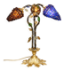 Art Nouveau table lamp with a Murano glass shade.