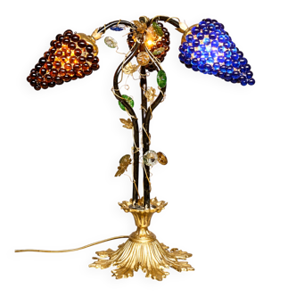 Art Nouveau table lamp with a Murano glass shade.