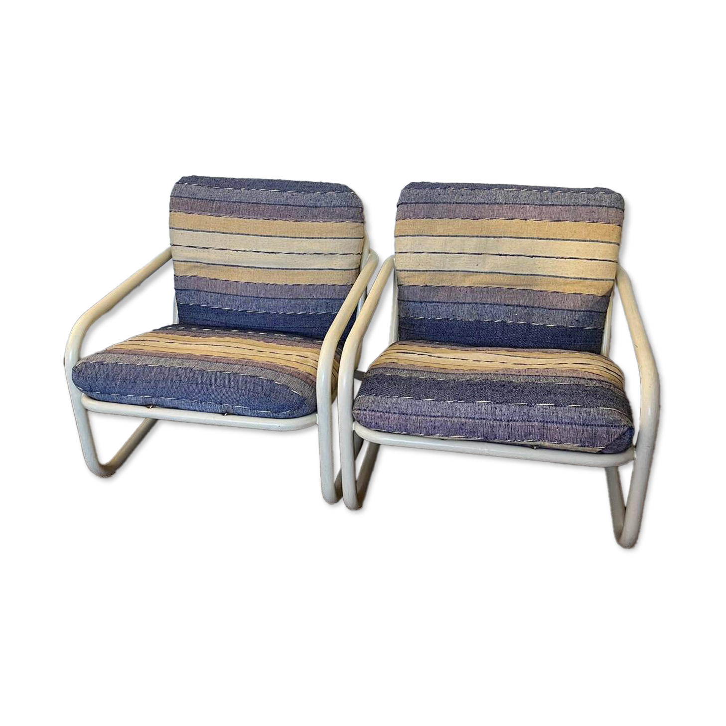 Paire de fauteuils vintage années 70 Marc Berthier pour Prisunic