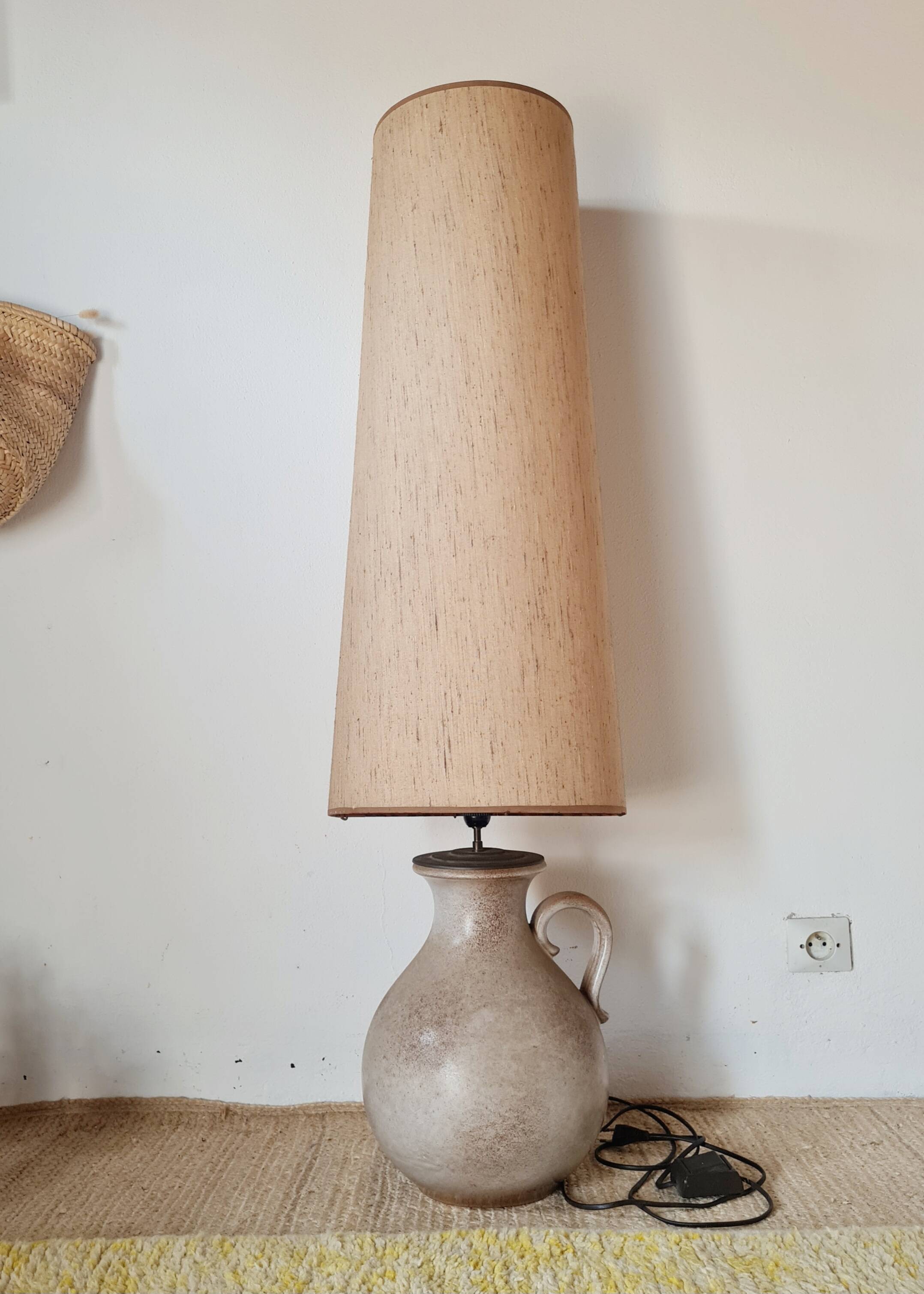 Grande lampe vintage en céramique Scheurich Germany
