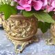 Pair of caches pots in brass repelled nineteenth century