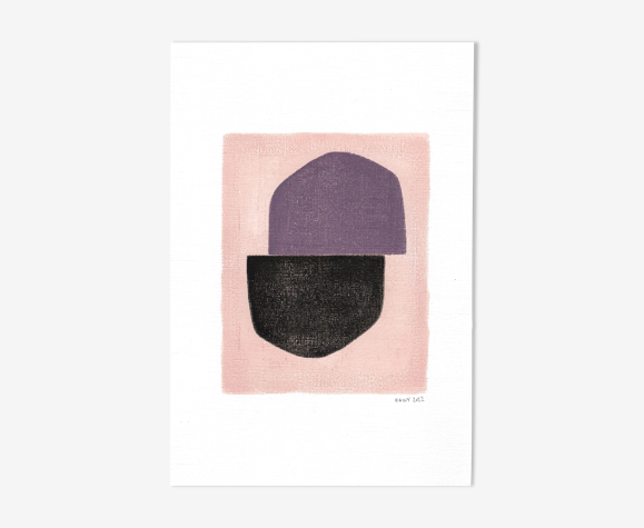 Peinture sur papier - M616 - signée Eawy