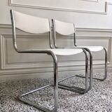 Set of restored vintage chairs with "Luge" feet