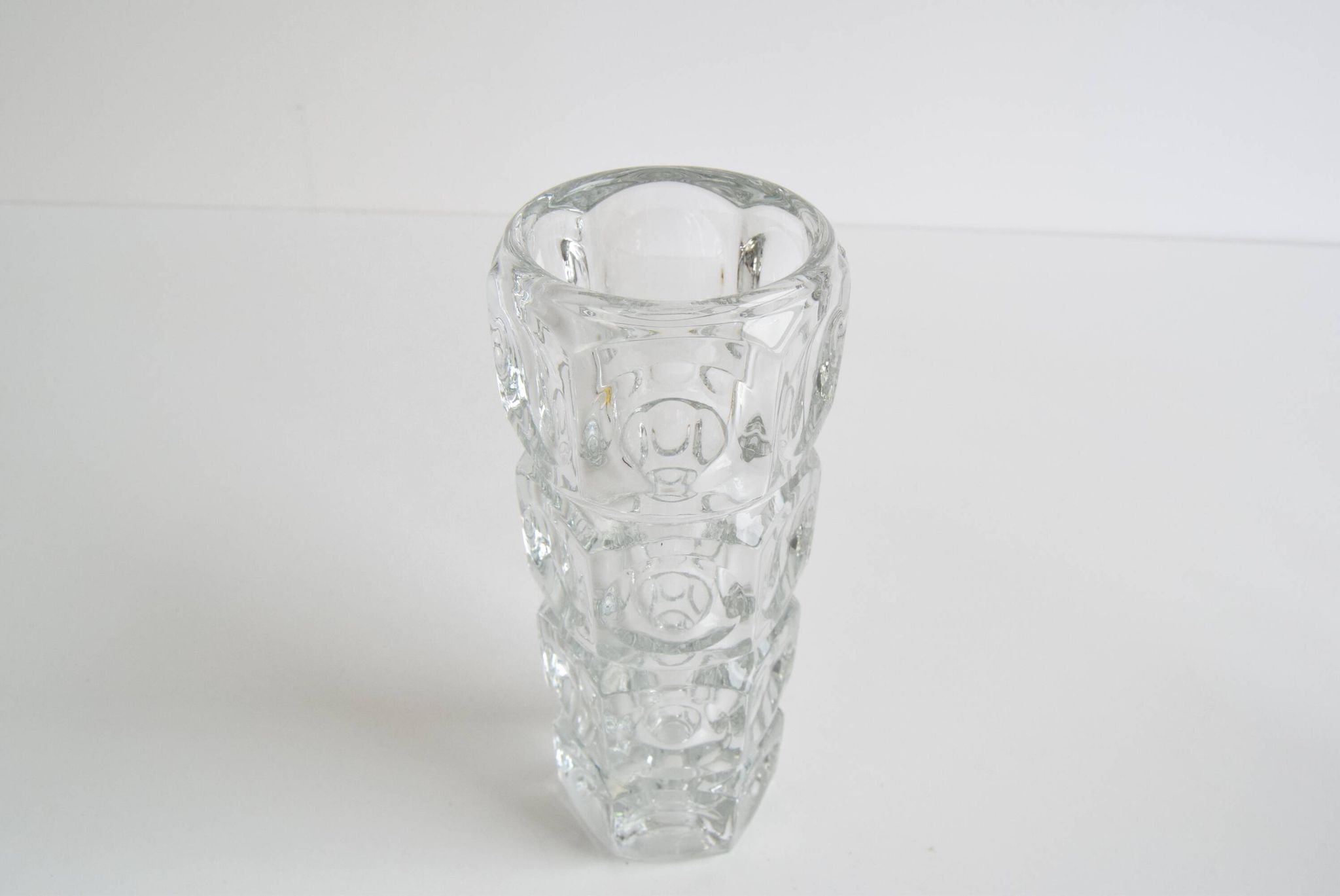 Vintage Glass Vase by František Pečeny for Heřmanova Huť, Czechoslovakia, 1960's.