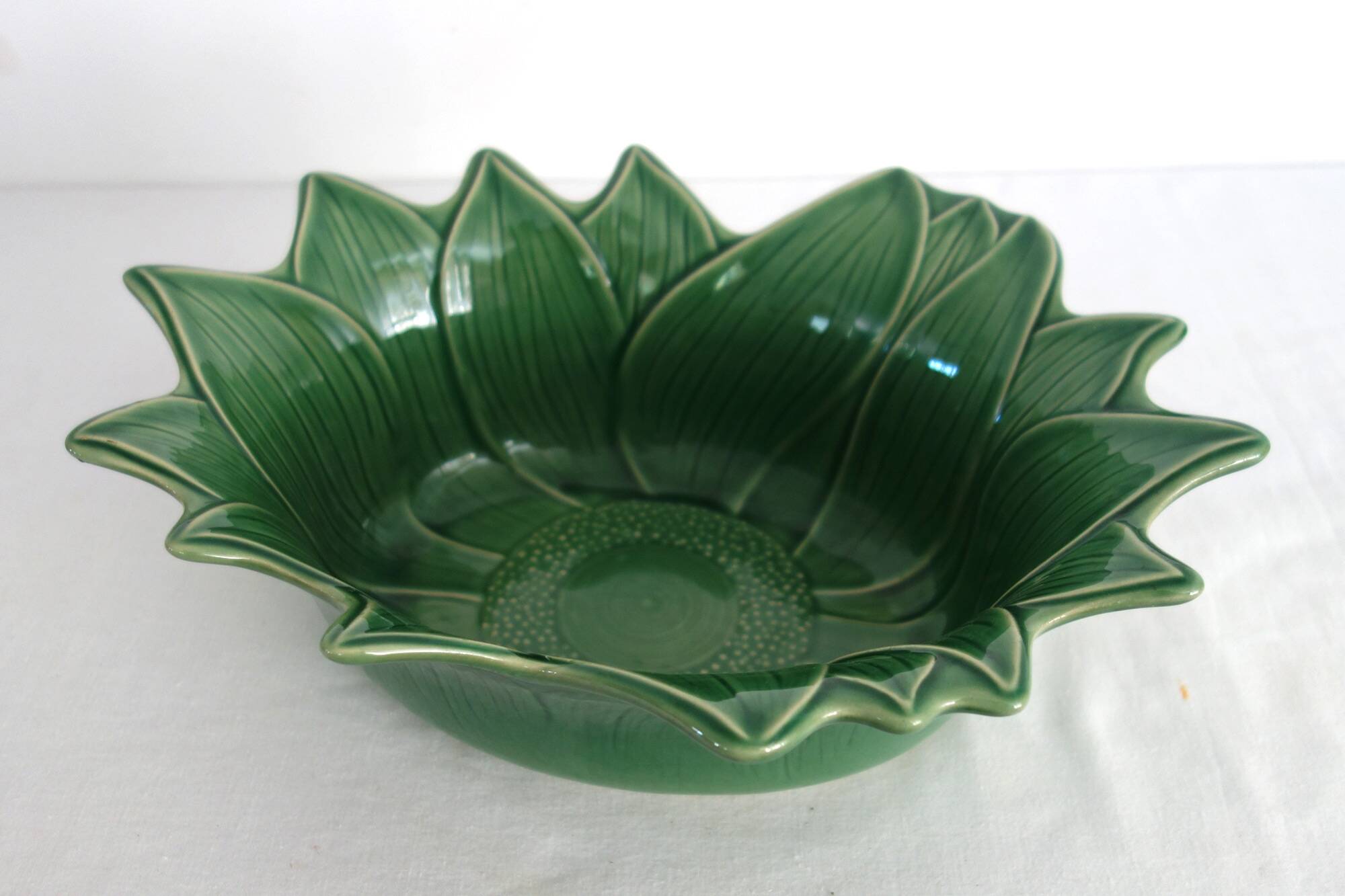 Ceramic hollow dish, sunflower model, vintage Appolia brand