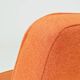 Scandinavian orange papaya wool armchair 1960