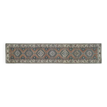 Vintage Turkish hallway rug 80x386 cm