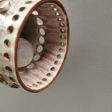 Beautiful, cylinder-shaped hanging lamp in ceramic.