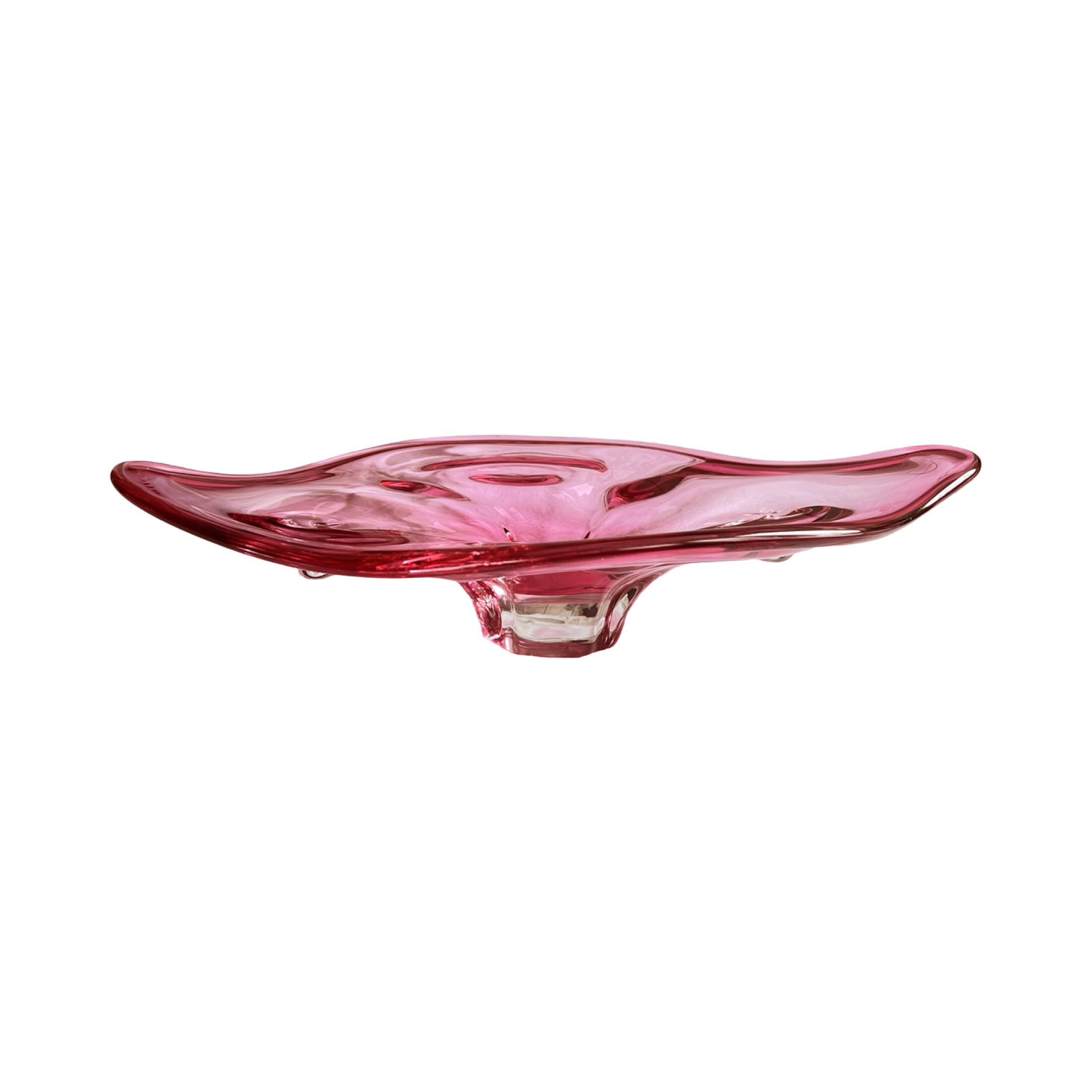Large platter, designed by J. Hospodka, Chribska Sklarna, Czechoslovakia, 1