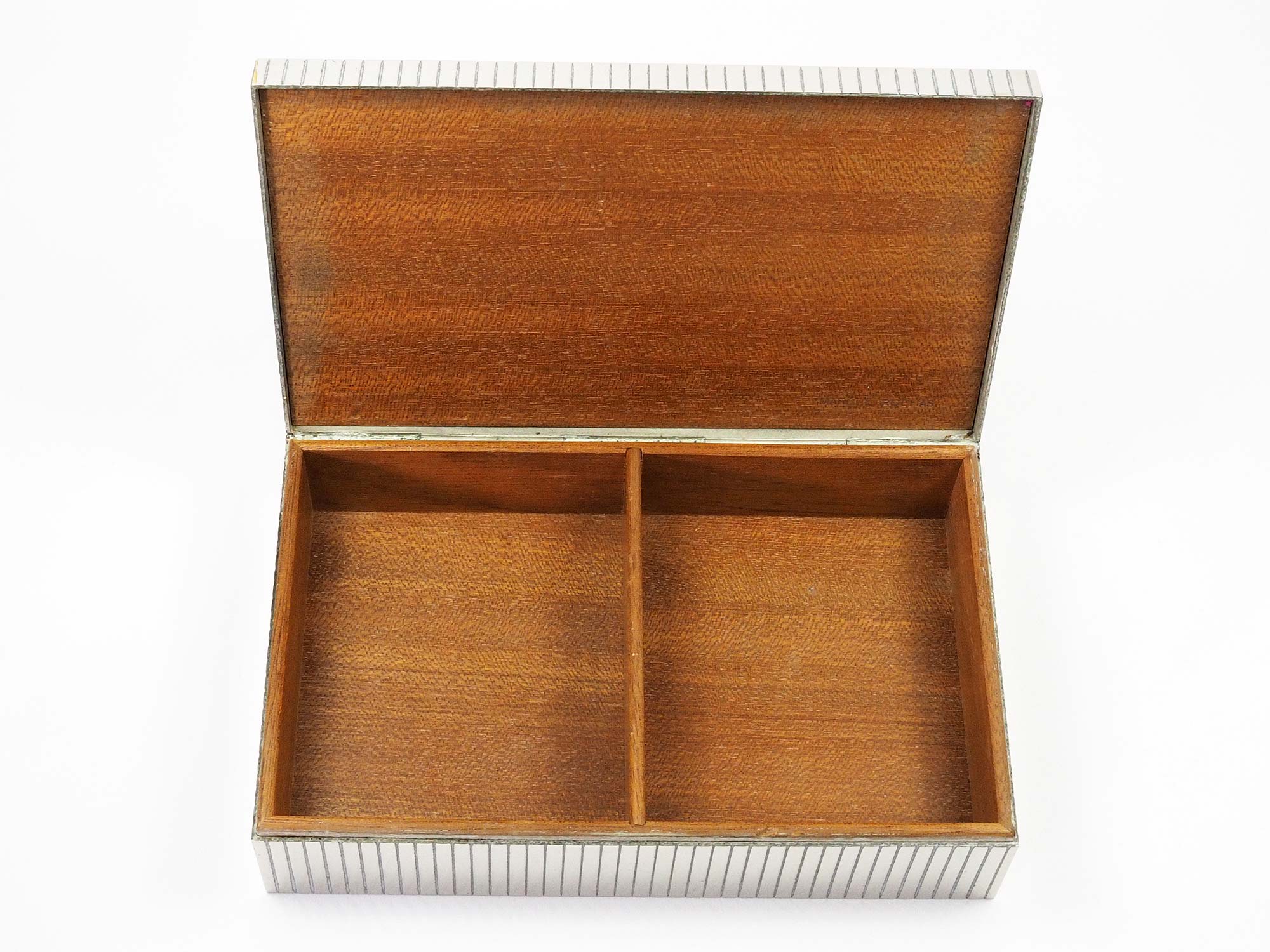 Art Deco box in Silver Metal in the Style of Sigvard Bernadotte