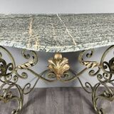 Wall console in wrought iron, 20th century