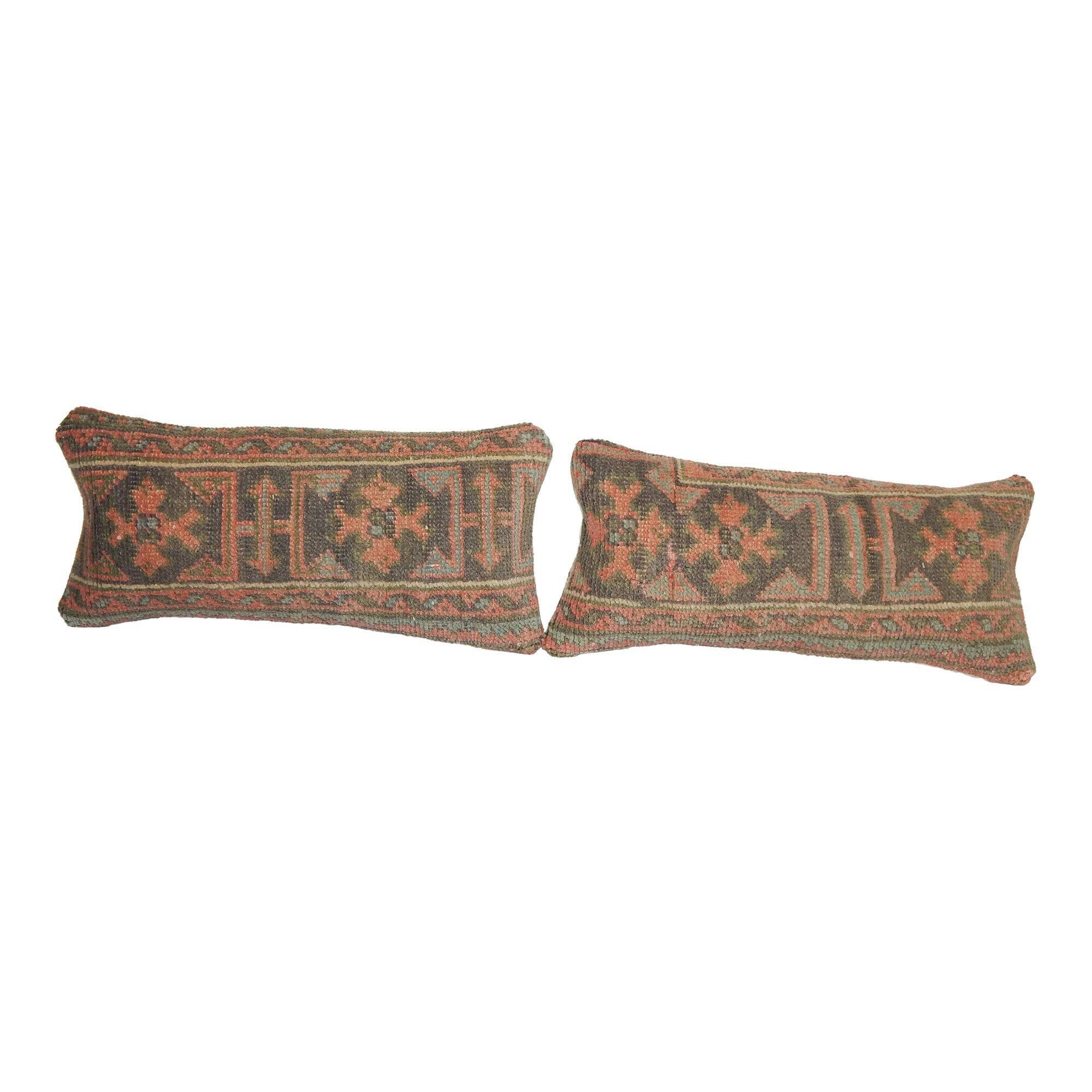 Set of 2 vintage Turkish cushion covers 25x56 cm