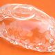 Bowl / Fruit bowl transparent glass with floral decoration