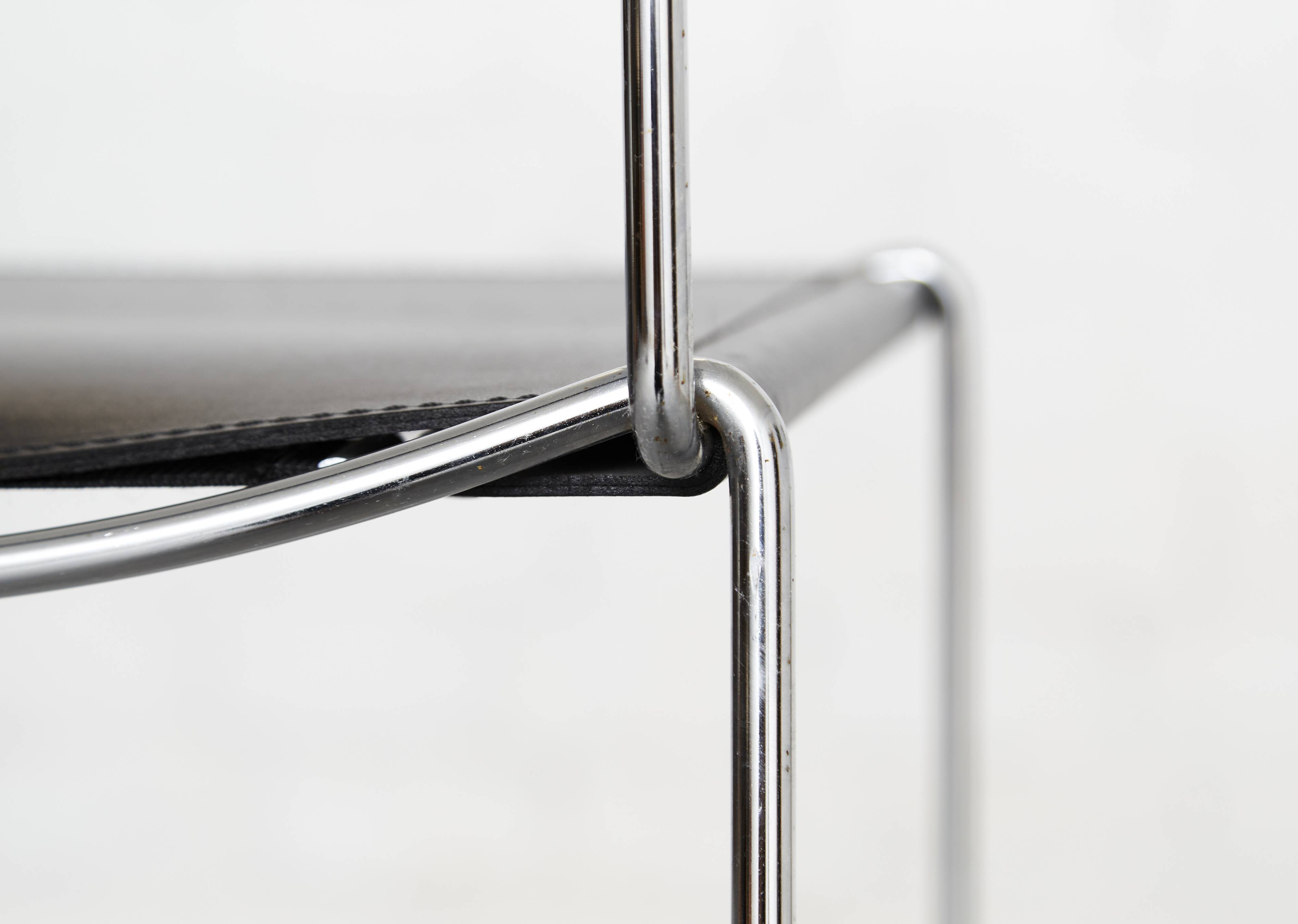 Leather barstools by Giandomenico Belotti for Alias, 1980s, set of 6