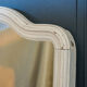Wooden mirror Early twentieth Creamy white patina Original background