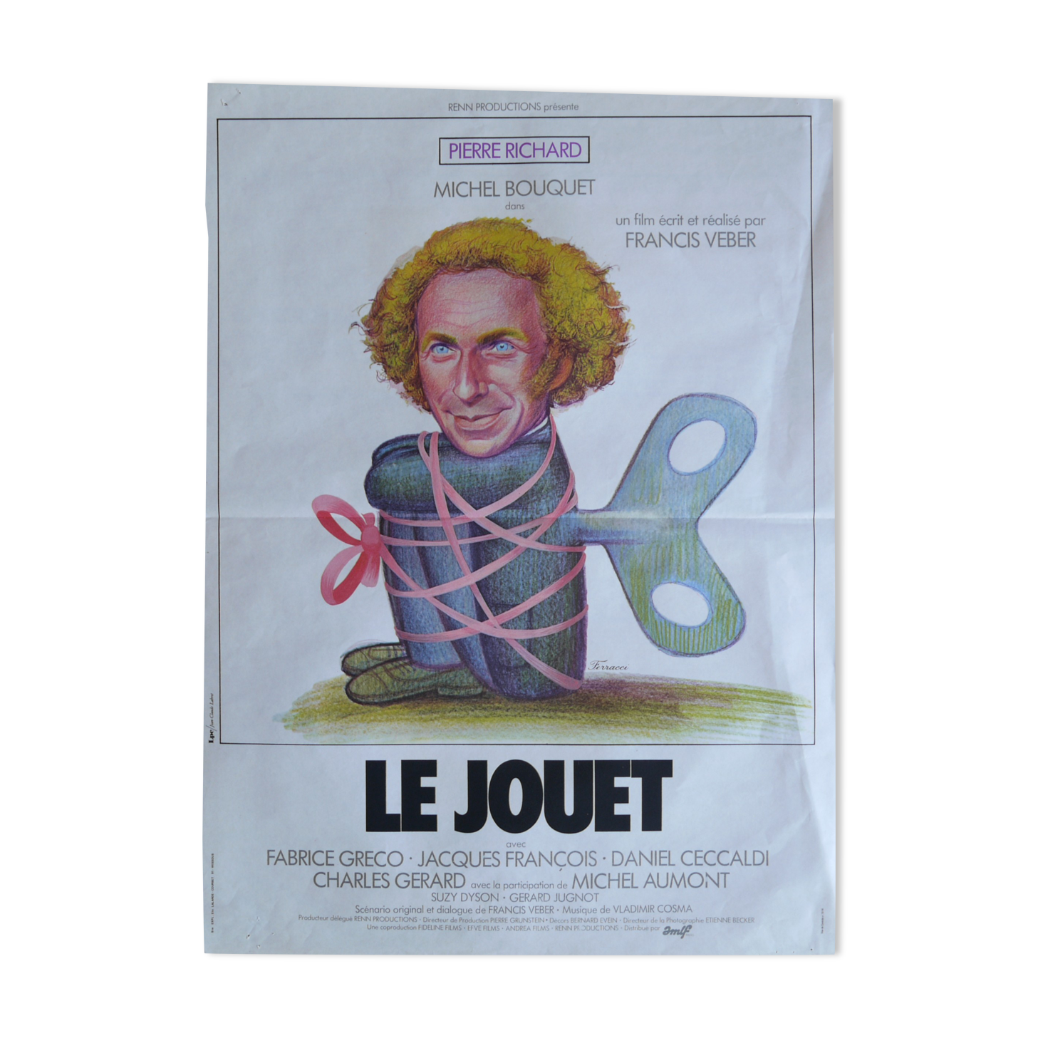 Affiche cinéma originale "Le jouet" Pierre Richard