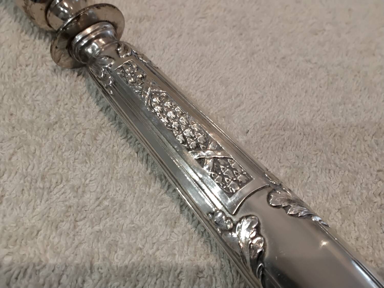 Some silver 950 Minerva style Louis XVI handles 19.8cm