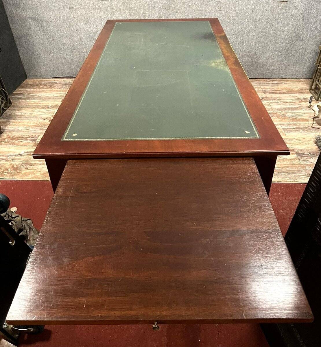 Empire style double-sided mahogany minister's desk circa 1900