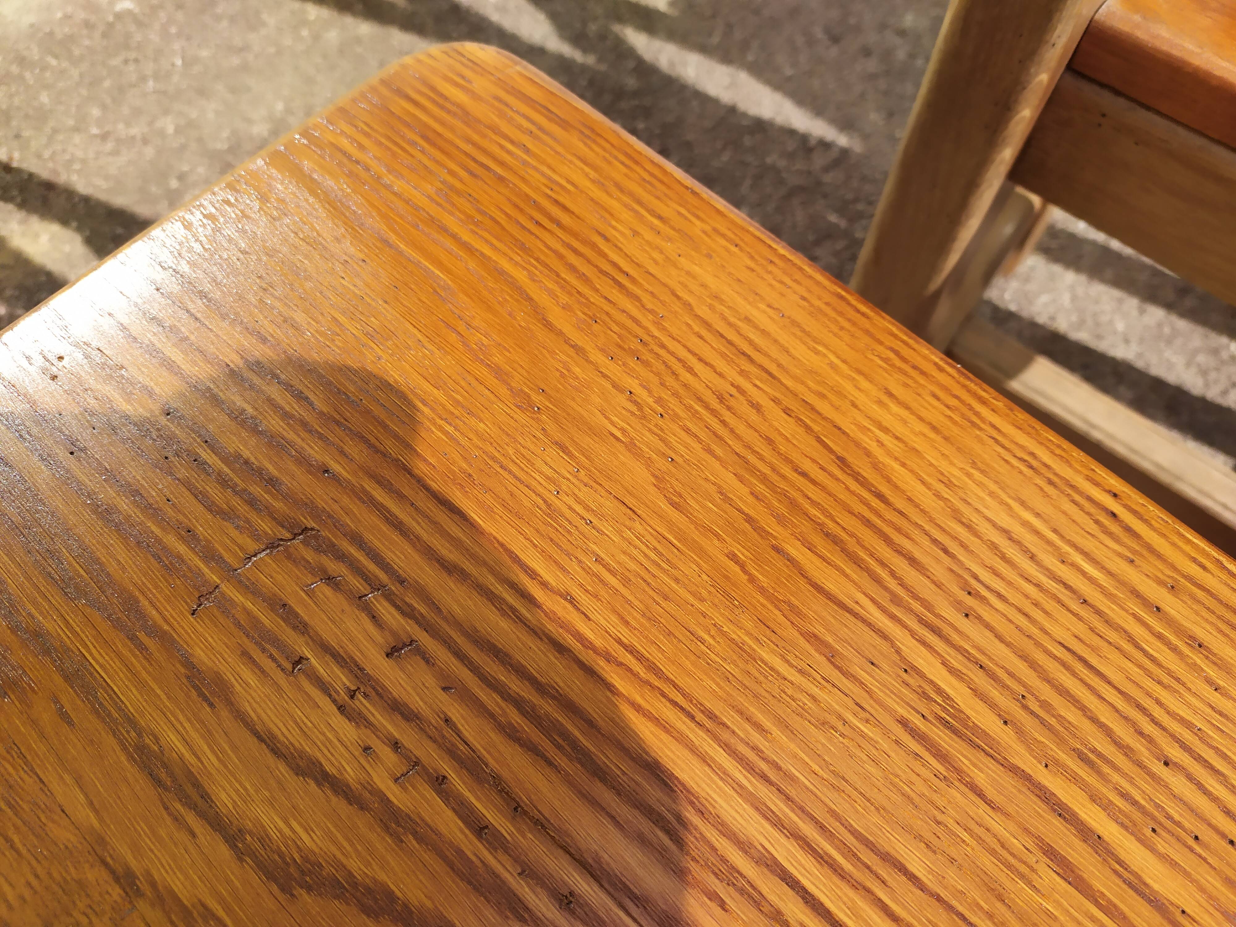 Set of 6 solid oak wood chairs - ferme compagne montage
