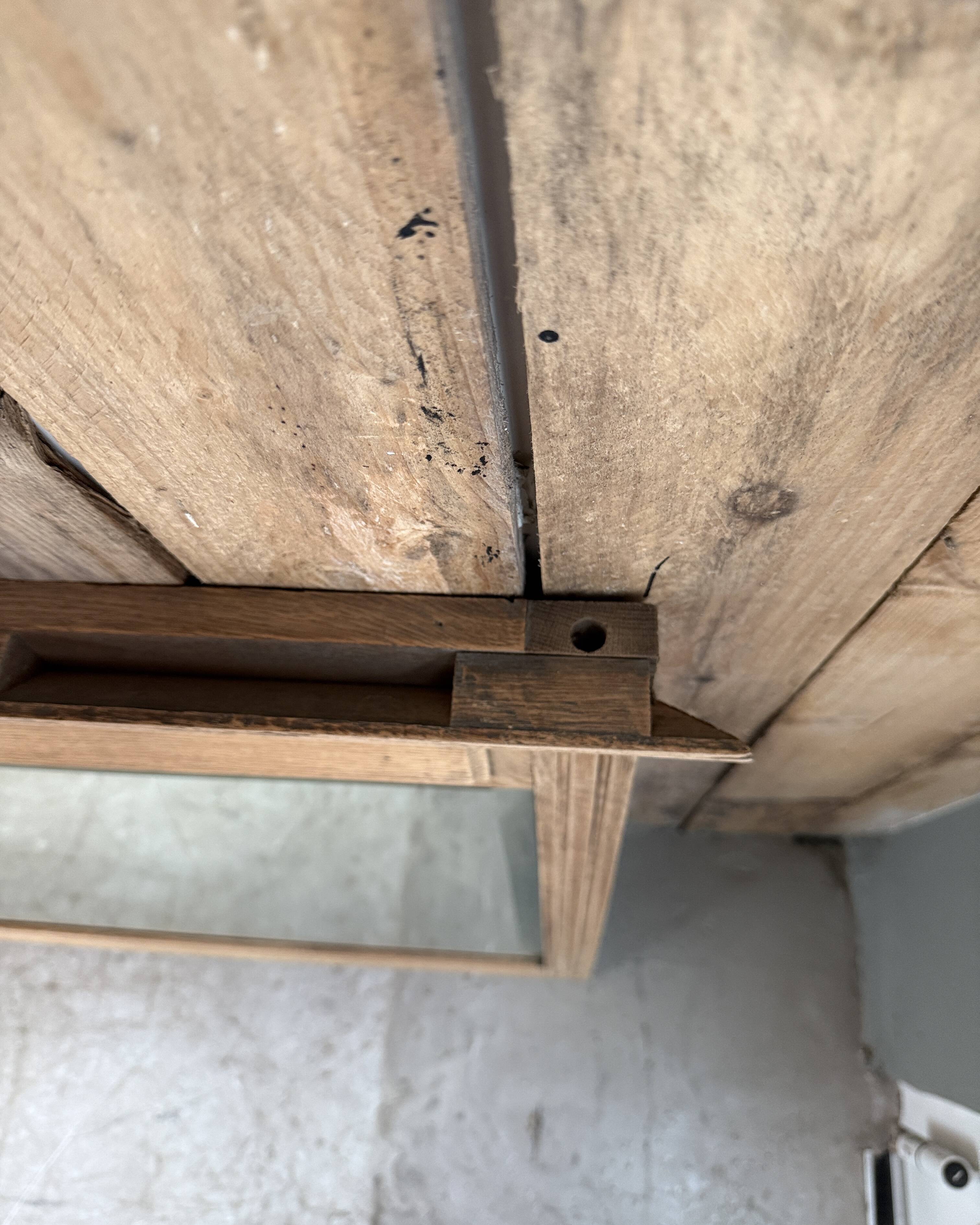 Antique trumeau mirror in oak (renovated)
