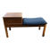 Vintage teak telephone bench with vinyl seat, 1960s