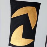 Abstract painting with gold supremacism