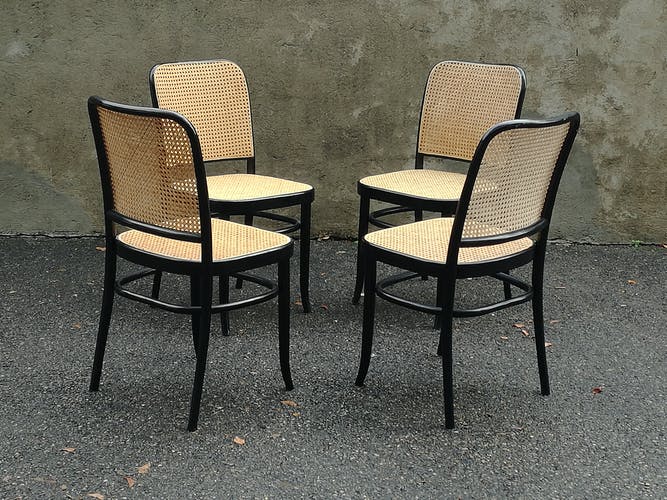 Set de 4 chaises cannées Prag chair