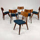 Set of 6 Mid Century Louis van Teeffelen Dining Chairs, 1960s