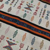 Handmade Berber rug in natural wool
