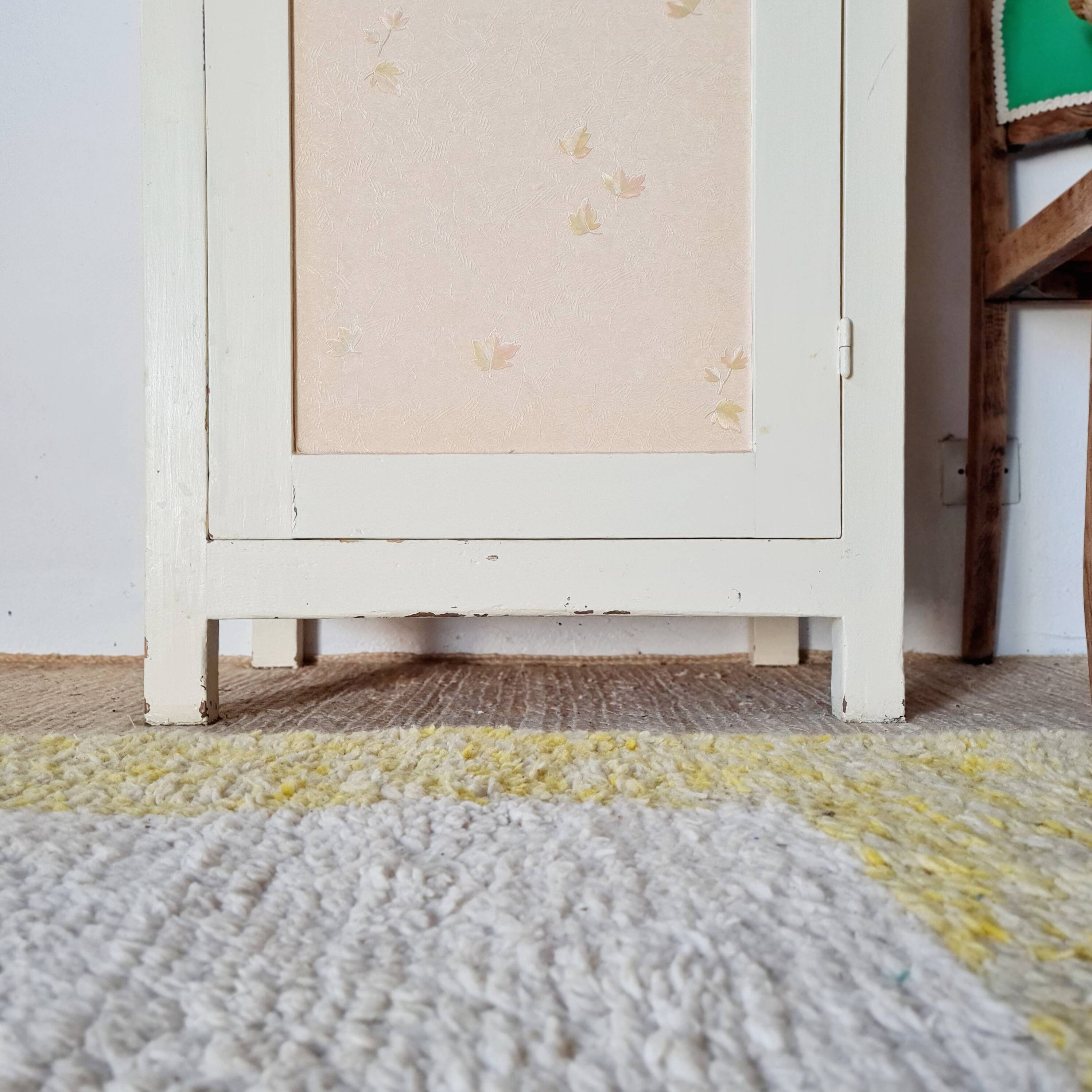 Antique Parisian bonnetière with a patina – vintage narrow wardrobe