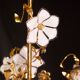 Murano Candlestick White Flowers, 1970