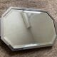 Plateau Art Déco miroir biseauté et laiton argenté