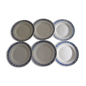 Lot 6 assiettes plates anciennes