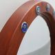 Pair of Deknudt Round Mirrors with Blue Ceramic Studs, Belgium, 1960s