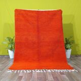 Handwoven Berber rug, traditionally woven, size 150 x 250 cm, orange