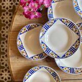 Lot of 10 old soup plates - Badonvillier Bornéo model
