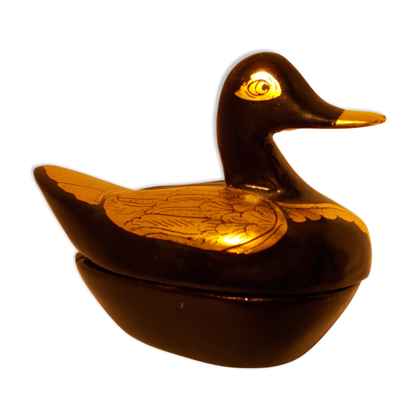 Boite canard bois laqué