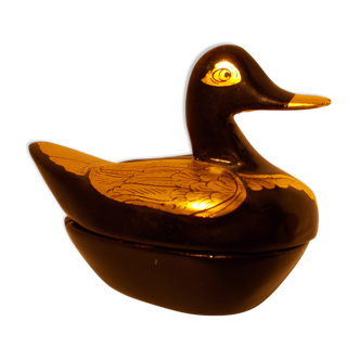 Boite canard bois laqué