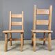 Vintage oak  brutalist dining chairs, 1960s