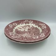 2 assiettes  creuse vintage  anglaise staffordshire england