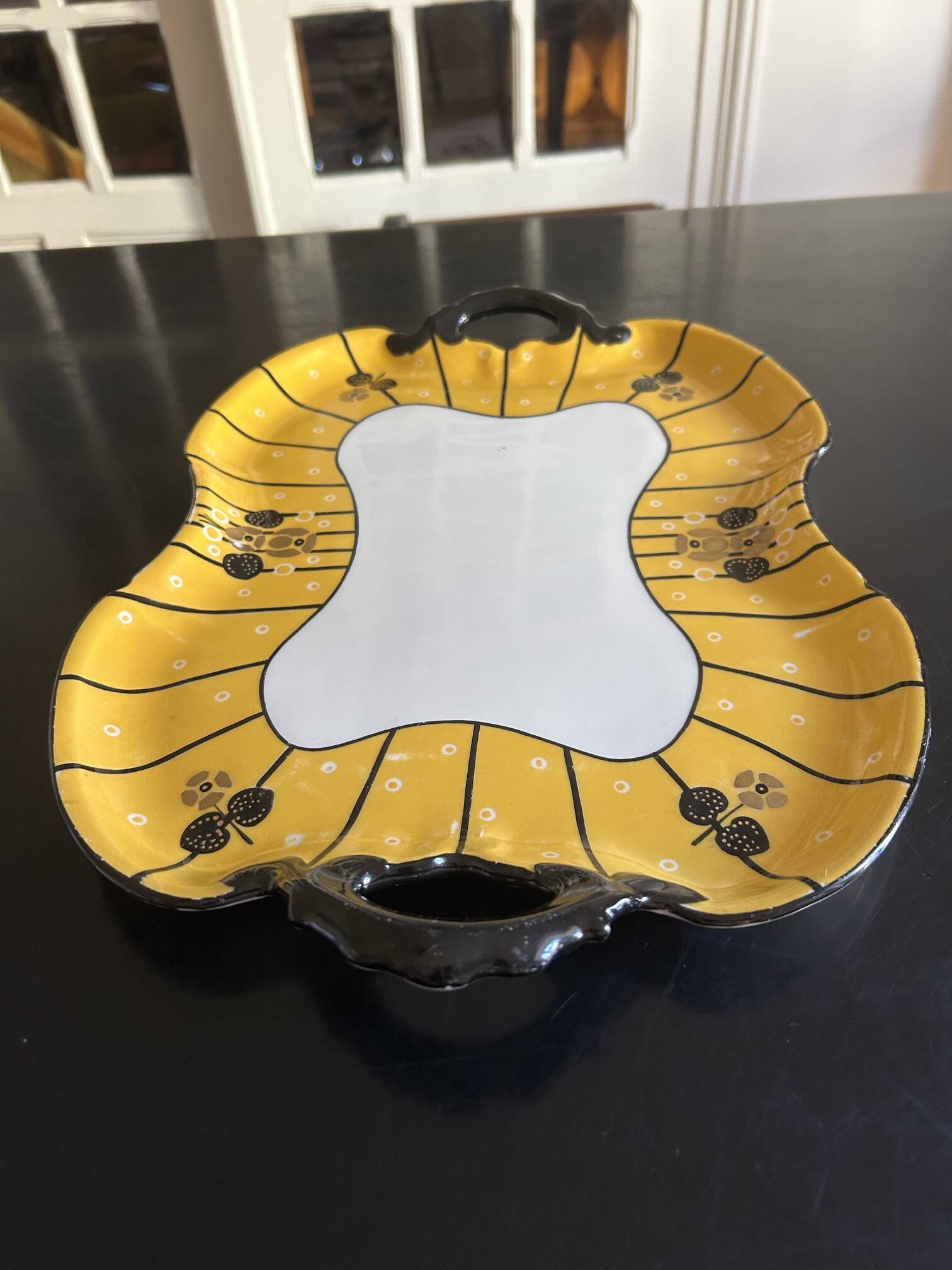 Art Deco porcelain dish Touze Lemaître Blancher