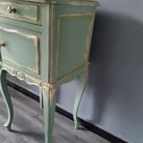 Louis XV style celadon and gold bedside