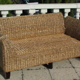 Bench in braided banana leaves