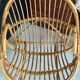 Vintage adult rattan armchair basket
