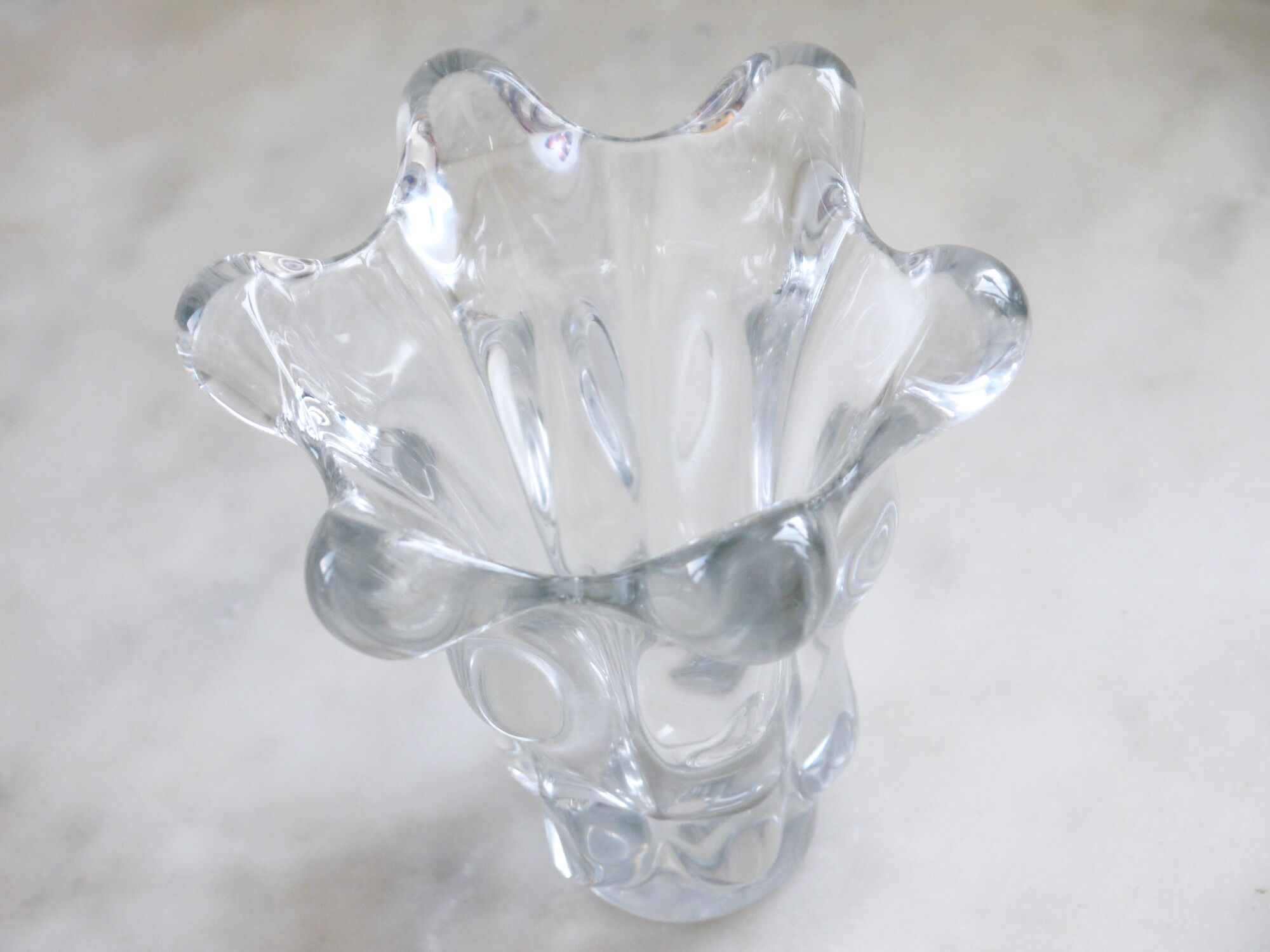 Vase vintage "cascade of Crystal" - design years 50-60 "cristallerie of valves-Châtel"
