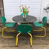 Chaises de collectivité, de cantine, vintage