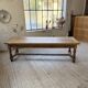 Solid oak drapery farmhouse table 2m5 XL