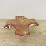 Mid century Murano glass pink bowl , 1970s